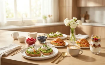 Easy But Fancy Breakfast Ideas for Elegant Mornings table featuring Easy But Fancy Breakfast