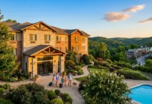 Best Western Eureka Springs: Complete Hotel Guide Exterior view of Best Western Eureka Springs hotel with scenic Ozark Mountains, showcasing comfortable accommodations near top Eureka Springs attractions.