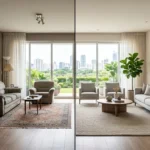 Interior Design Mistakes to Avoid: 20 Expert Tips Interior design mistakes to avoid shown in a before-and-after modern living room with expert decorating improvements.