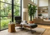 Lounge Chair Guide: Best Styles, Types & Buying Tips Modern leather lounge chair with ottoman in a stylish contemporary living room.