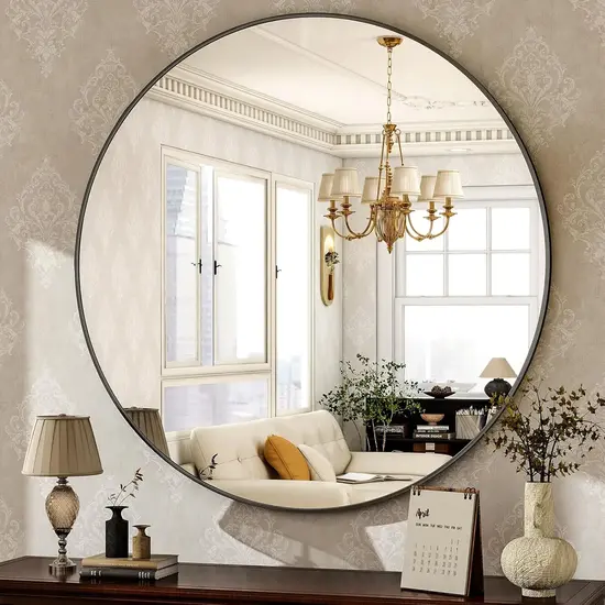 Oversized Mirror for Quiet Luxury Bedroom 