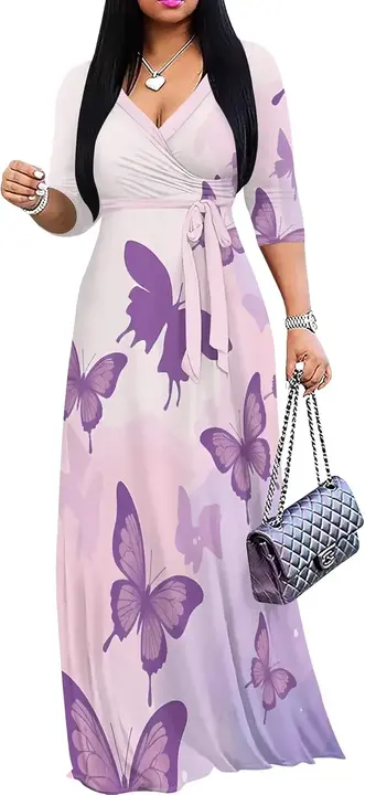 PinkPatty Plus Size Romantic Butterfly Dress for Women 
