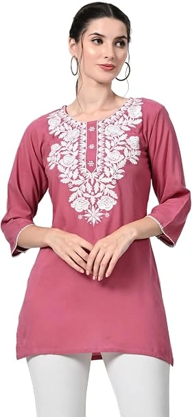 Short Kurti for Women: Trendy Styles & Buying Guide 1 Short Chikankari Kurtis for Girls