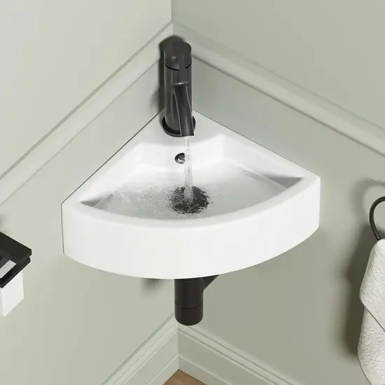 Corner Sink Dimensions: Complete Size Guide for Small Bathrooms 1 Wall Mount Corner Bathroom Sink