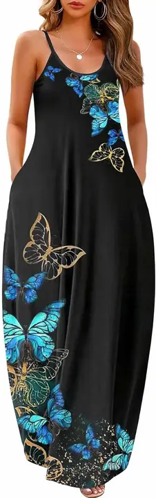 Wolddress Womens Maxi Dress with Pockets