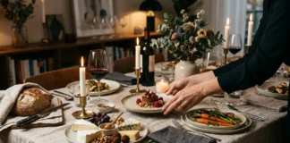 Artisanal Gastronomy at Home: The Luxury of Fine Dining Artisanal gastronomy at home with elegant fine dining dishes and luxury table setting
