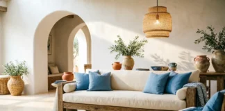 Mediterranean Home Decor: Timeless Style Guide Mediterranean home decor with warm plaster walls, natural wood, terracotta, and linen