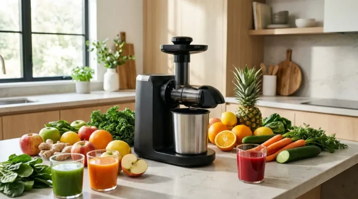Ninja cold press juicer recipes with fresh fruit and vegetables