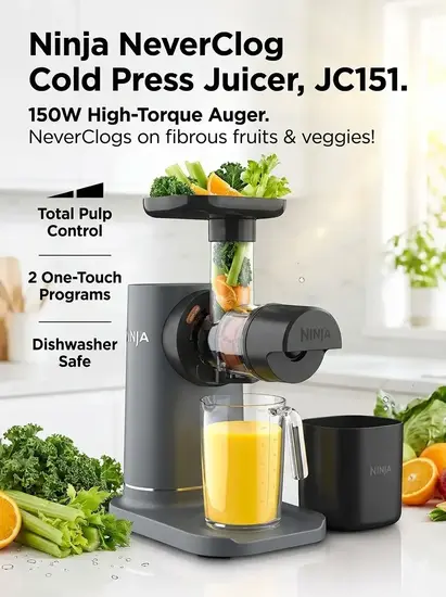 Ninja NeverClog Cold Press Juicer JC151