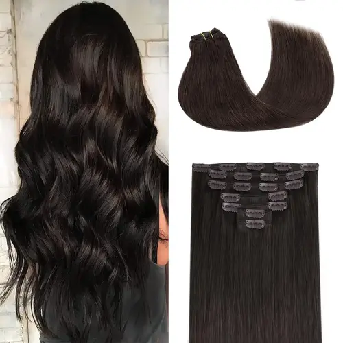 WENNALIFE Clip in Hair Extensions Real Human Hair