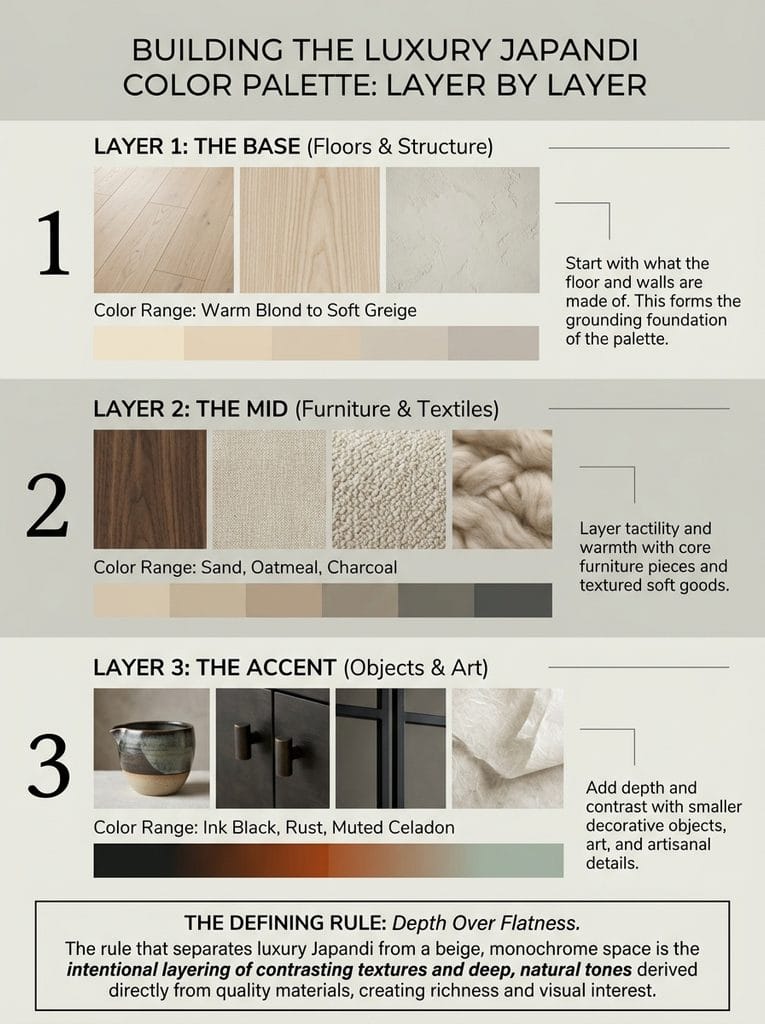 Japandi Interior Design: The Complete Luxury Guide (2026) 1 Japandi Interior Design Color Palette