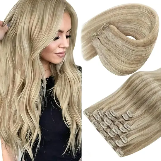Real Human Hair Blonde Remy Luxy Hair Extensions