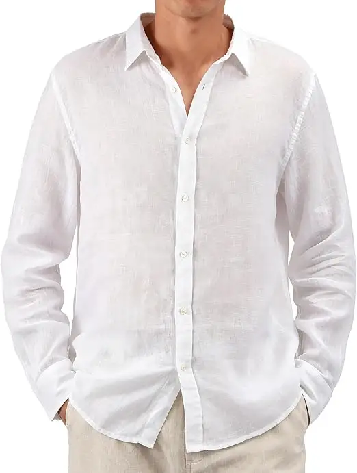  100% Linen Shirt Men Women