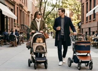 Best Luxury Pet Strollers for Stylish Pet Parents Luxury pet stroller with a refined design for stylish pet parents and their dogs