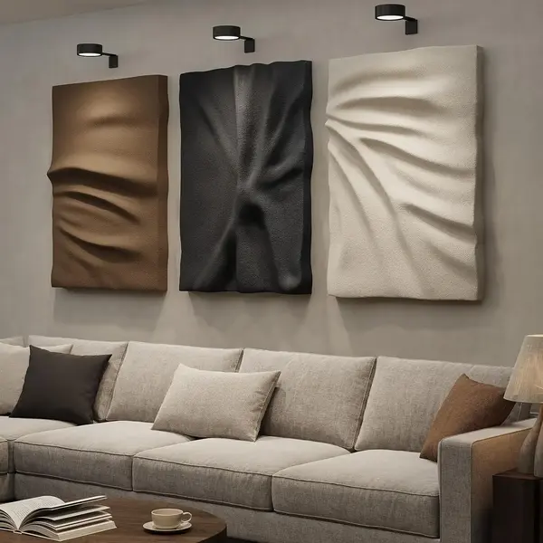 Large 3D Textured Wall Art for Quiet Luxury Homes 2 Large 3D Modern Abstract Textured Wall Art for Living Room