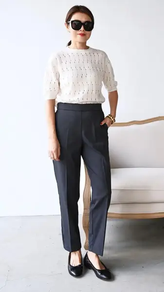 Quiet Luxury Ballet Flats: 7 Worth the Investment 12 Tailored trousers and cashmere