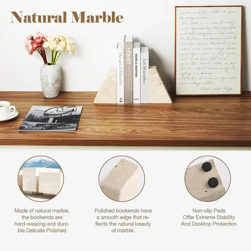 10 Real Travertine Decor Pieces That Elevate Your Living Room 8 Travertine Bookends