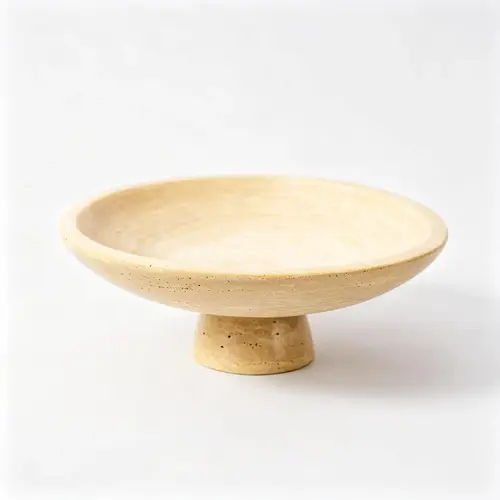 10 Real Travertine Decor Pieces That Elevate Your Living Room 5 Sculptural Travertine Decor Bowl
