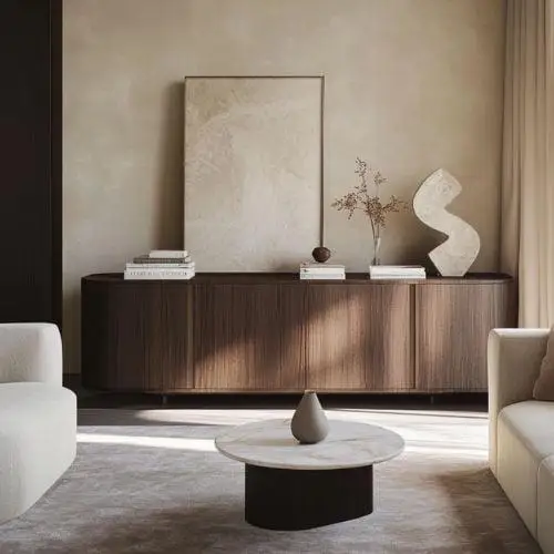clean-lined sideboard