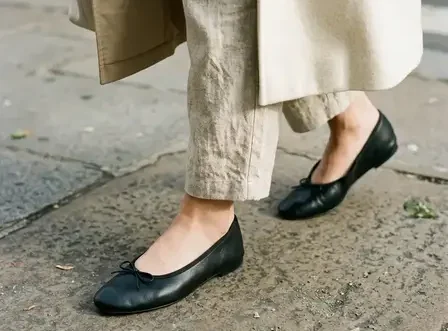 Quiet Luxury Ballet Flats: 7 Worth the Investment 1 minimalist black leather ballet