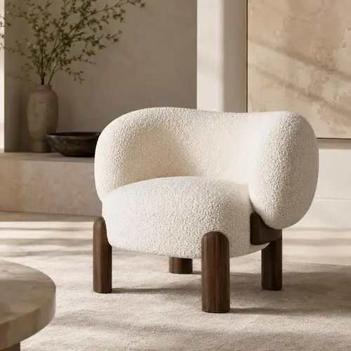 sculptural accent chair