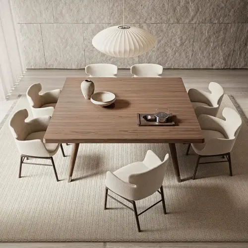 solid-wood dining table